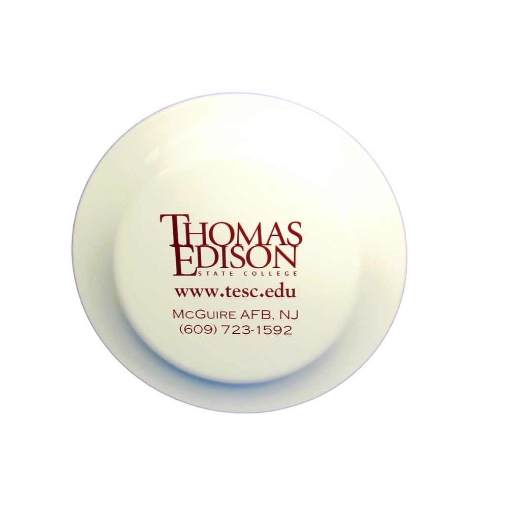 Flying Disc Frisbee Outdoor Play Toy Lightweight White Plastic Thomas Edison
